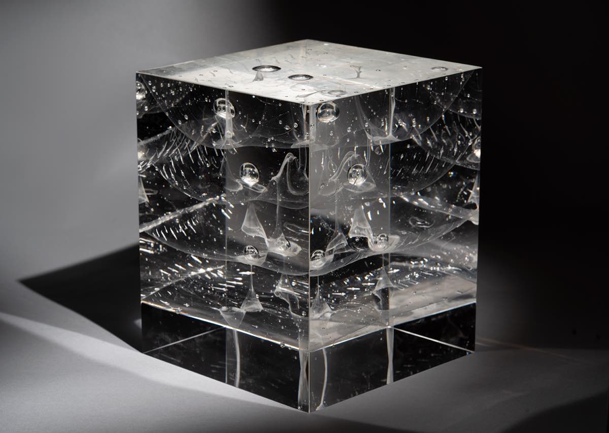 Pendulum glass sculpture